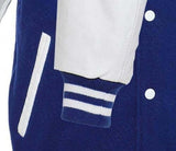 Navy Blue & White Varsity Letterman baseball jacket Wool Body & Leather Sleeves Navy Blue & White Varsity Letterman baseball jacket Wool Body & Leather Sleeves