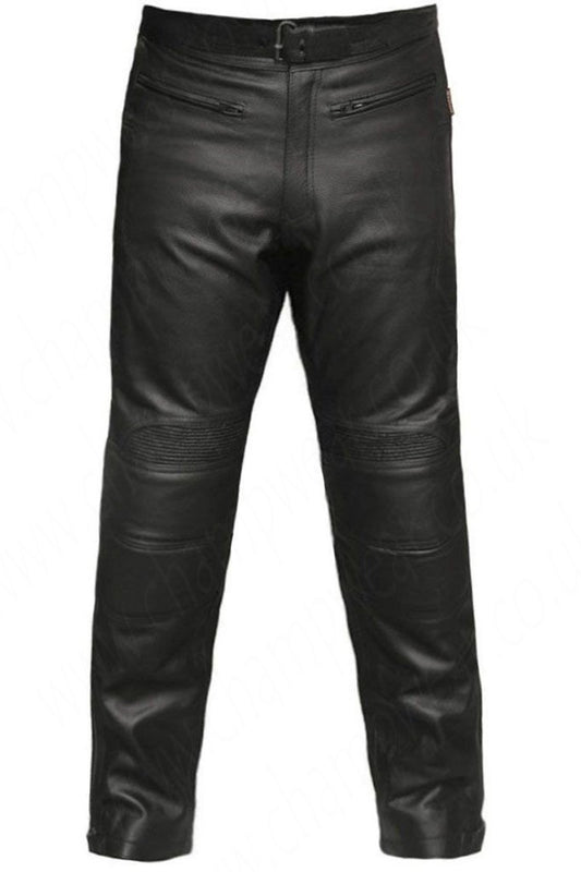 CE Armoured Mens Leather Motorcycle Trousers