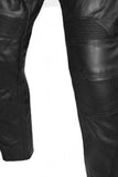 CE Armoured Mens Leather Motorcycle Trousers