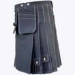 Black Utility Cargo Kilt for Men – Workwear Utility Kilt with Multi Pockets