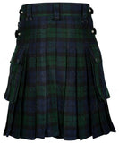 Black Watch Utility Modern Kilt with Leather Straps