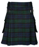 Black Watch Utility Modern Kilt with Leather Straps