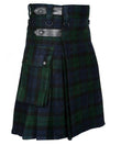 Black Watch Utility Modern Kilt with Leather Straps