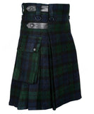 Black Watch Utility Modern Kilt with Leather Straps