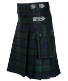 Black Watch Utility Modern Kilt with Leather Straps