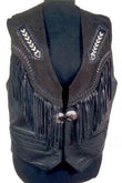 Black leather vest