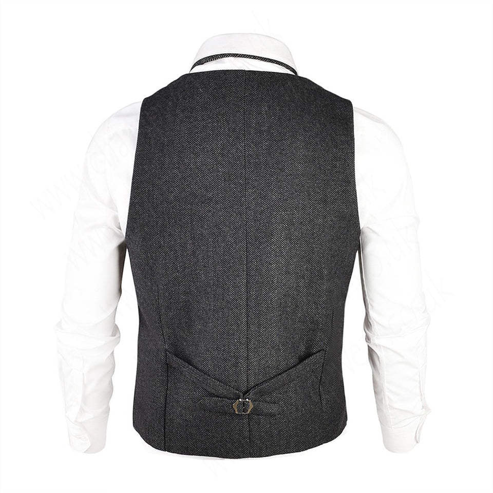 Champwear Herringbone Tweed 100% Wool Waistcoat