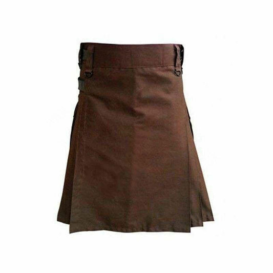Chocolate Brown Deluxe Handmade Utility Kilt