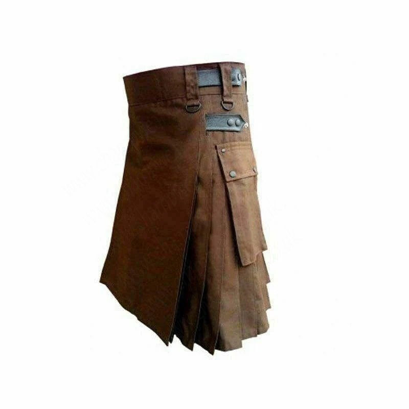Chocolate Brown Deluxe Handmade Utility Kilt