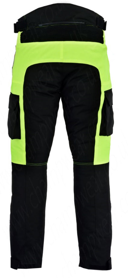 Hi-vis motorbike trousers