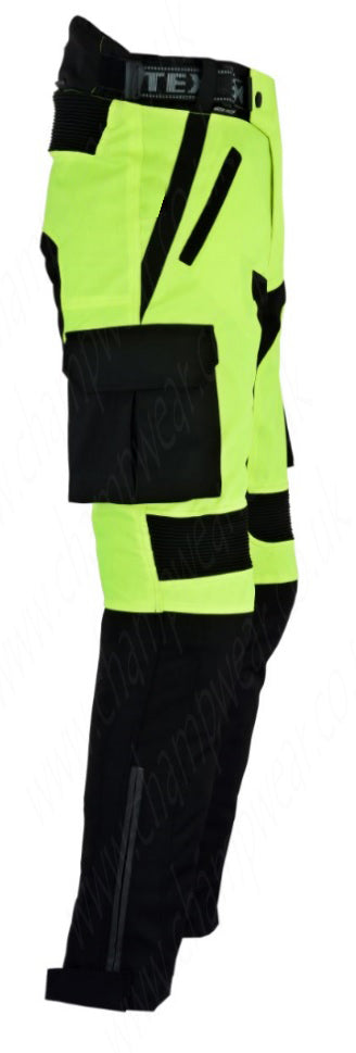 Hi-vis motorbike trousers