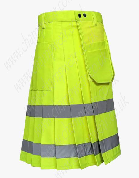 High Visibility Yellow Utility Kilt Reflective Firefighter Design