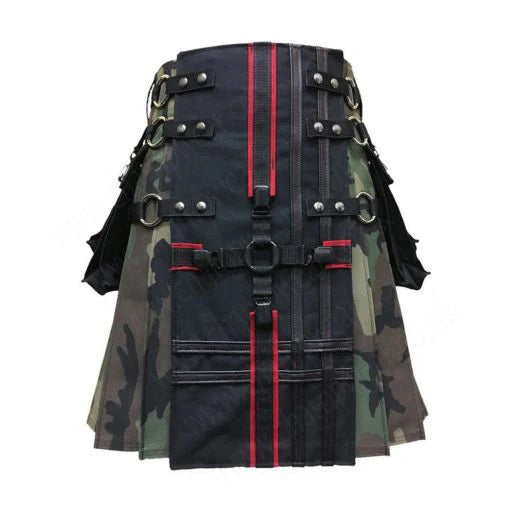Interchangeable Woodland Camo Utility Kilt