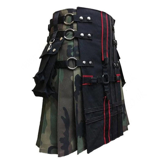Interchangeable Woodland Camo Utility Kilt