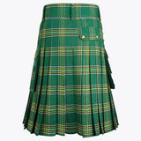 Irish Green Tartan Utility Kilt for Men
