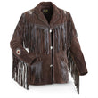 Men Brown Western Leather Jacket