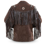Men Brown Western Leather Jacket
