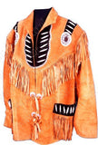 Men Reddish Brown Western Leather Jacket