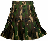Mens Army Camo Utility Tactical Duty Kilt Front