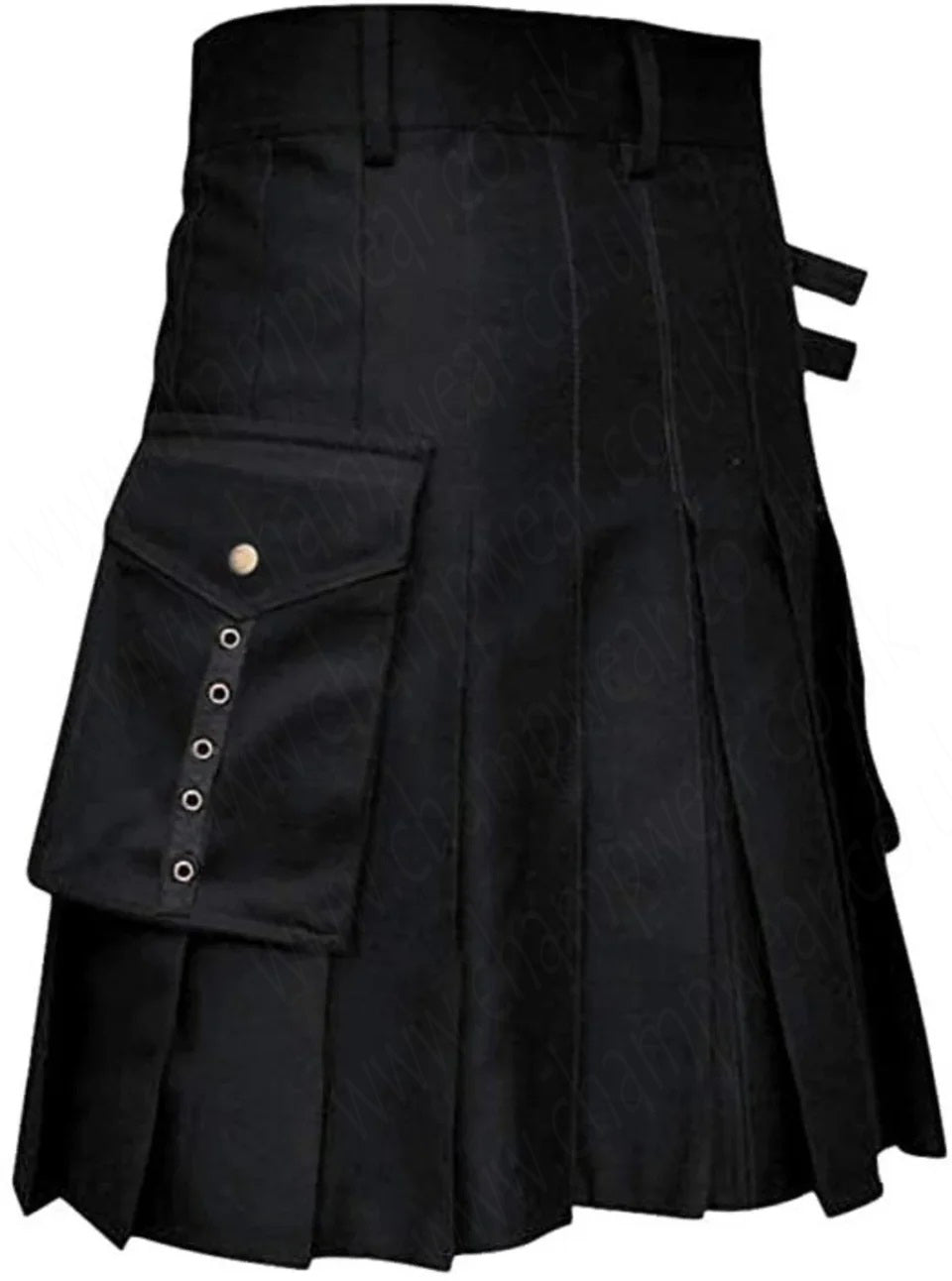 Men's Utility Traditional Scottish Kilt With Cargo Pockets