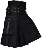 Men's Utility Traditional Scottish Kilt With Cargo Pockets