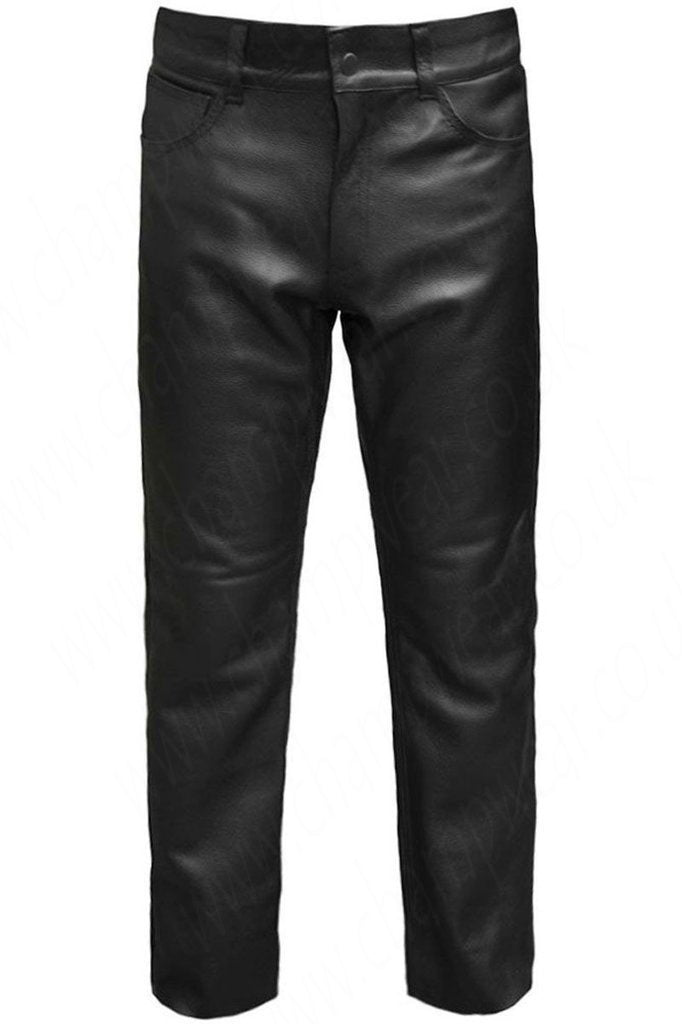 Men's Leather Classic Motorcycle Trousers