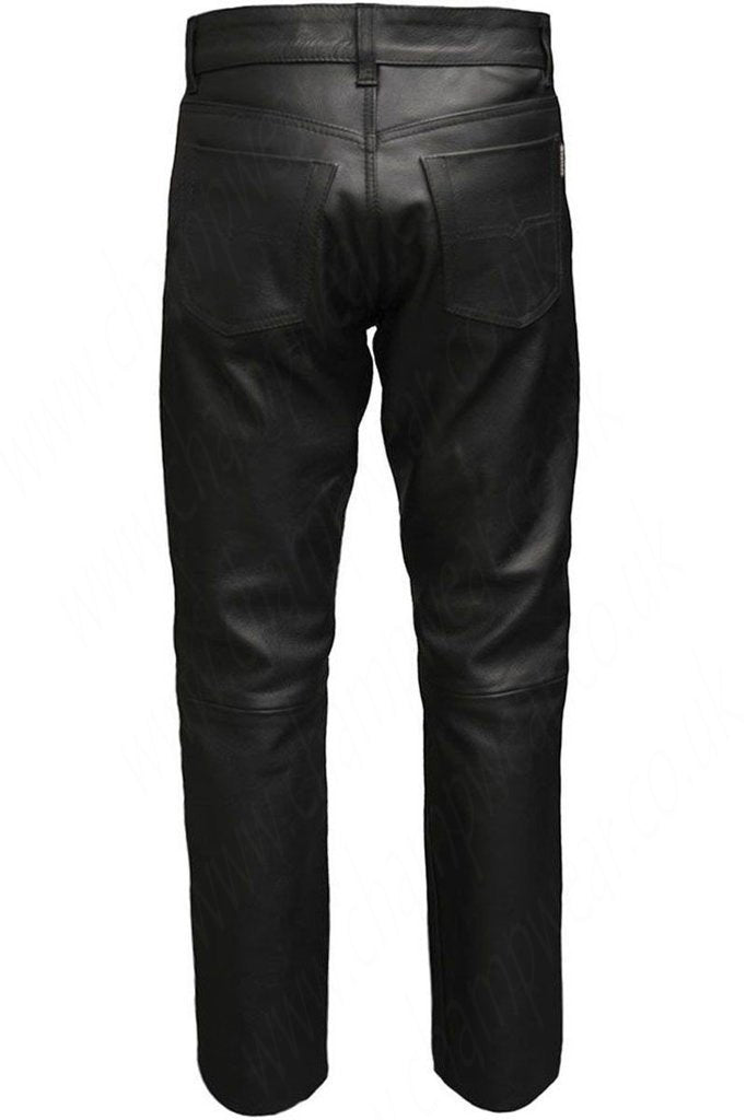 Men's Leather Classic Motorcycle Trousers