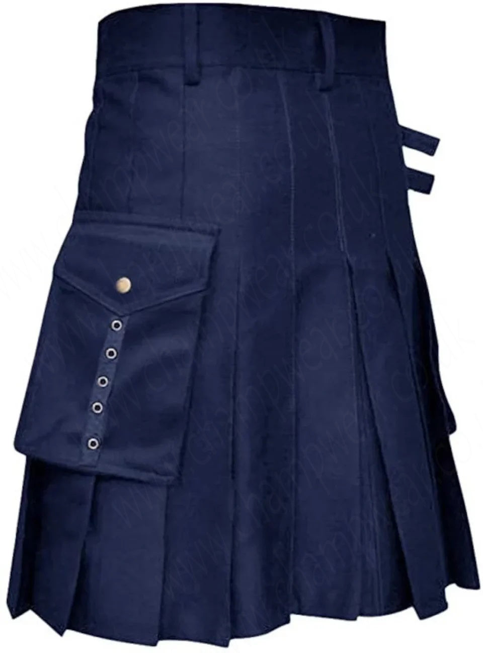 Men's Utility Traditional Scottish Kilt Pleated with Cargo Pockets