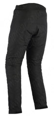 Mens All Black Waterproof Armoured Motorcycle Motorbike Biker Trousers