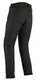 Mens All Black Waterproof Armoured Motorcycle Motorbike Biker Trousers