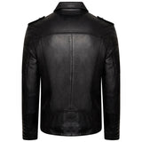 Mens Real Leather  Biker Jacket