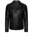 Mens Real Leather  Biker Jacket