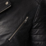 Mens Real Leather  Biker Jacket