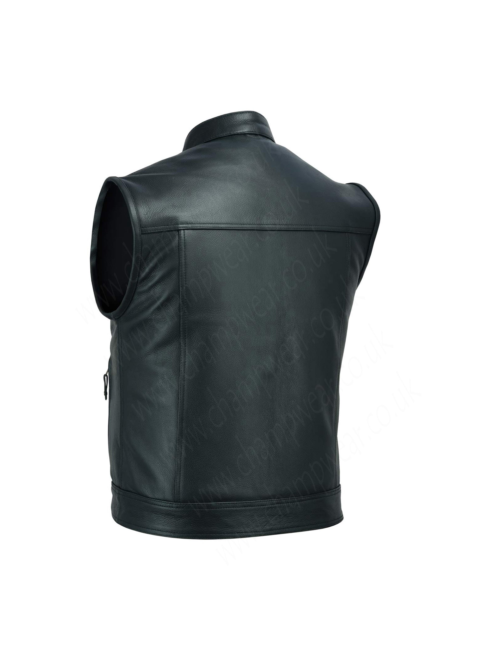 Mens Motorbike Leather Vest