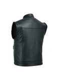 Mens Motorbike Leather Vest