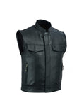 Mens Motorbike Leather Vest