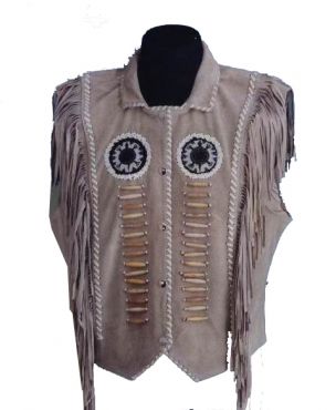 Native American-style leather vest