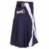 Scottish Flag Utility Kilt  Custom Blue Cotton Kilt for Men