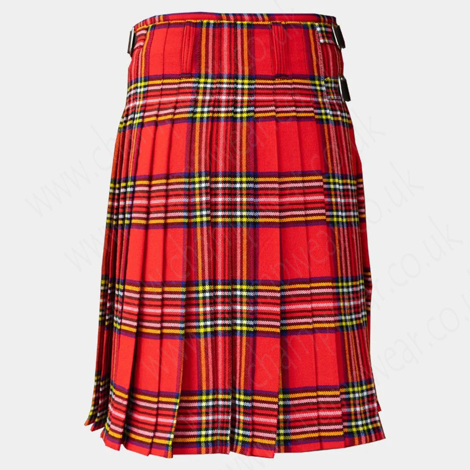 Royal Stewart Tartan 8 yard handmade traditional heavyweight kilt