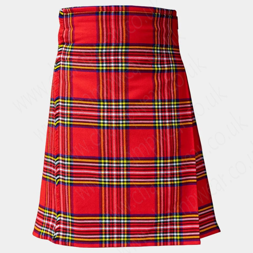 Royal Stewart Tartan 8 yard handmade traditional heavyweight kilt