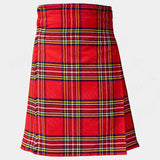 Royal Stewart Tartan 8 yard handmade traditional heavyweight kilt