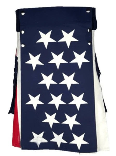 Stars of Liberty  American Flag Hybrid Utility Kilt for Men