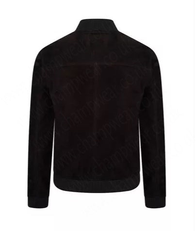 Suede Effect Bomber Jacket