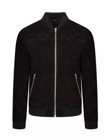 Suede Effect Bomber Jacket