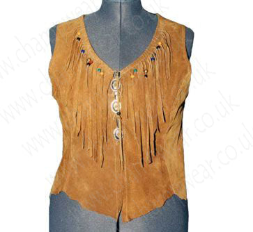 Tan or light brown suede vest