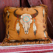 Tatonka Fringed Leather Pillow