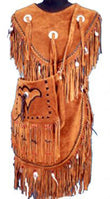 Traditional Buckskin Fringe Outfit with Bone Accents