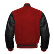 Varsity Letterman baseball jacket Wool Body & Leather Sleeves Red & Black