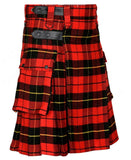 Wallace Utility Tartan Modern Kilt With Leather Straps