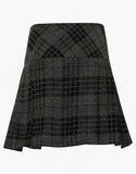 Women Grey watch Mini Skirt Leather Buckles
